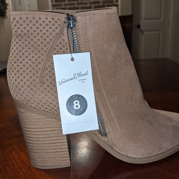 Ankle Booties Boots Taupe - Picture 2 of 8
